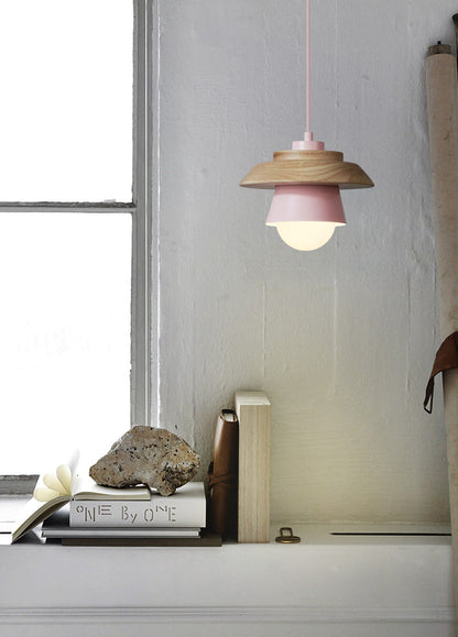 Moderne Nordic Design - Suspension en Bois Scandinave