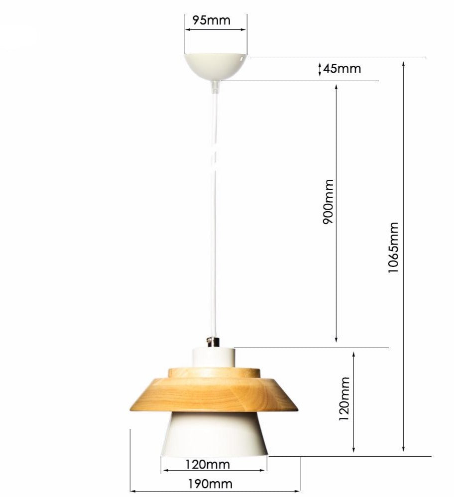 Moderne Nordic Design - Suspension en Bois Scandinave