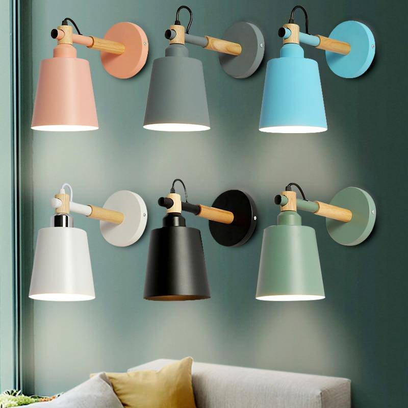 Nordic – Applique Murale LED en Bois et Métal Design Moderne