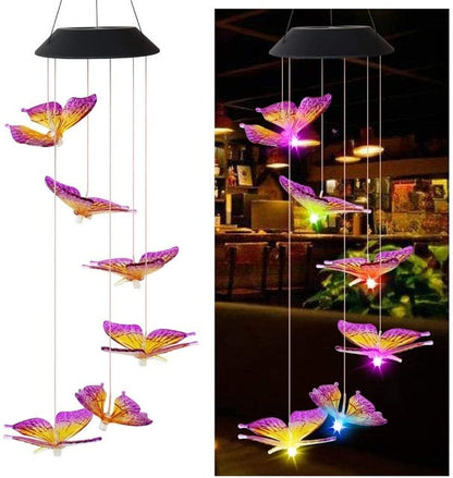 Carillon Solaire Colibri – Éclairage Extérieur LED Changeant de Couleurs pour Jardin et Balcon