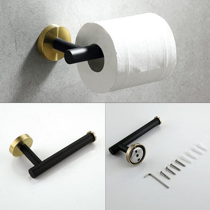 Accessoires Salle de Bain Inox – Noir & Or Brossé