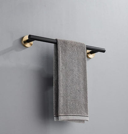 Accessoires Salle de Bain Inox – Noir & Or Brossé