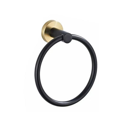 Accessoires Salle de Bain Inox – Noir & Or Brossé