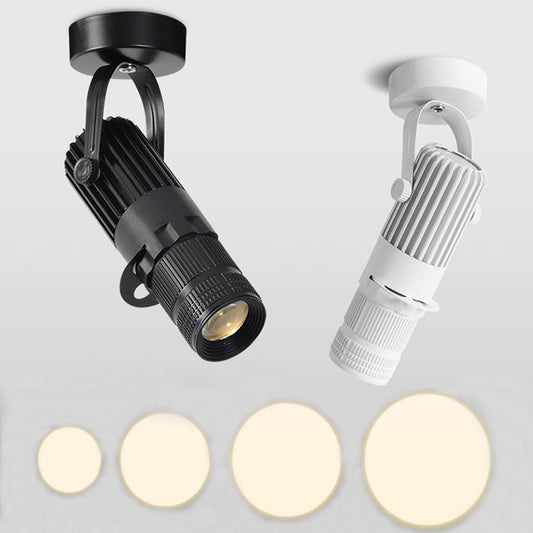 Spot LED COB Orientable Plafond 15W 20W Surface Noir Blanc