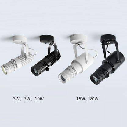 Spot LED COB Orientable Plafond 15W 20W Surface Noir Blanc