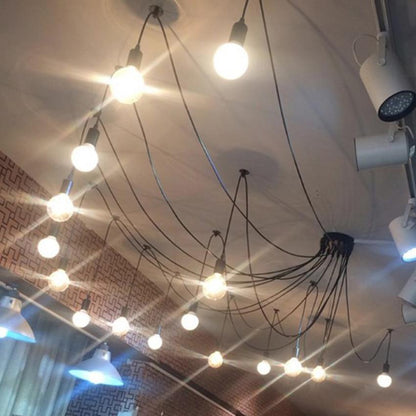 Suspension Moderne, Spider Design Réglable, 40–60W, Noir
