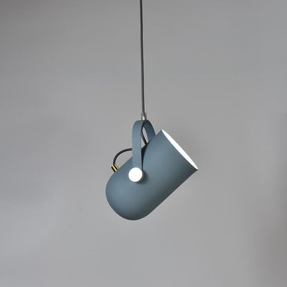 Suspension Nordique, Abat-Jour Incliné, Aluminium, Cordon 47cm