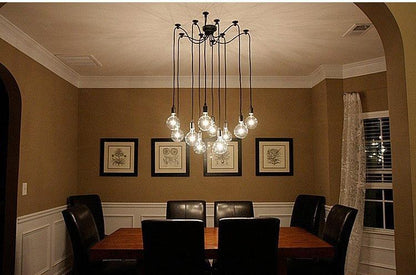 Suspension Moderne, Spider Design Réglable, 40–60W, Noir