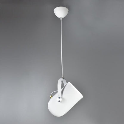 Suspension Nordique, Abat-Jour Incliné, Aluminium, Cordon 47cm