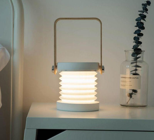 Lanternes Portables Pliables, ABS, Recharge USB, Blanc