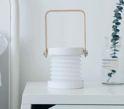 Lanternes Portables Pliables, ABS, Recharge USB, Blanc