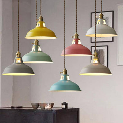 Suspension LED Design en Métal Coloré Loft | Éclairage Industriel et Moderne