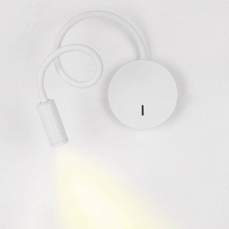 Applique Murale LED Orientable, Métal Noir ou Blanc, 55cm