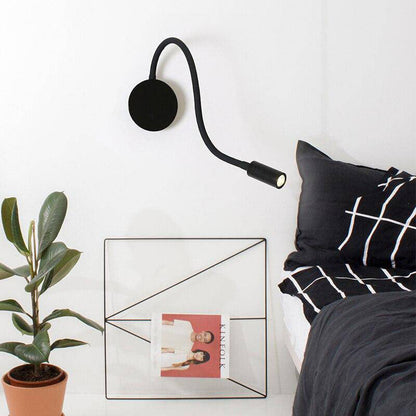 Applique Murale LED Orientable, Métal Noir ou Blanc, 55cm