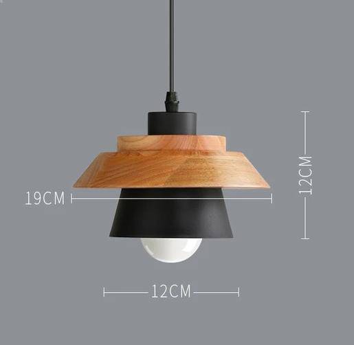 Nordic – Suspension en Métal Coloré et Bois aux Formes Modernes