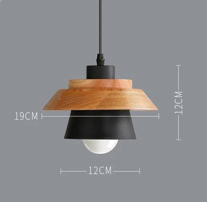 Nordic – Suspension en Métal Coloré et Bois aux Formes Modernes