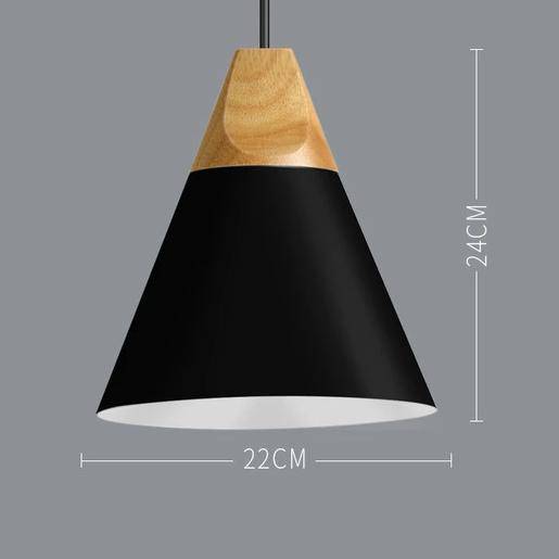 Nordic – Suspension en Métal Coloré et Bois aux Formes Modernes
