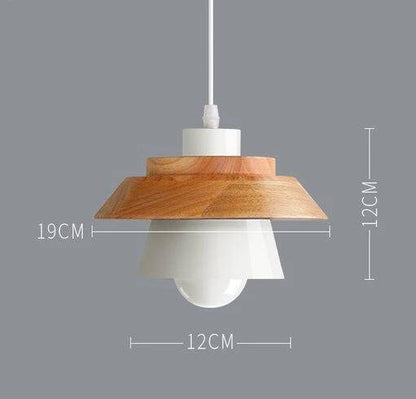 Nordic – Suspension en Métal Coloré et Bois aux Formes Modernes