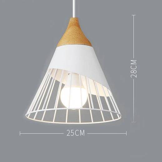 Nordic – Suspension en Métal Coloré et Bois aux Formes Modernes