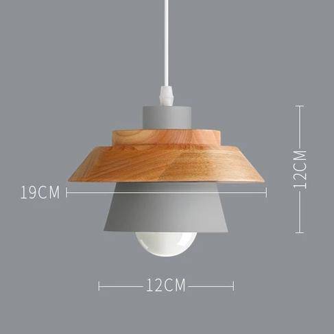 Nordic – Suspension en Métal Coloré et Bois aux Formes Modernes
