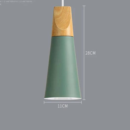 Nordic – Suspension en Métal Coloré et Bois aux Formes Modernes