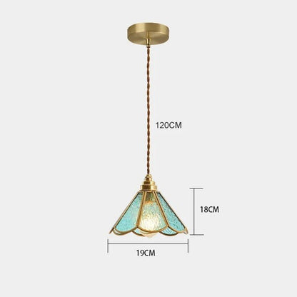 Lampe Suspendue en Verre Coloré – Élégance Classique et Ambiance Artistique