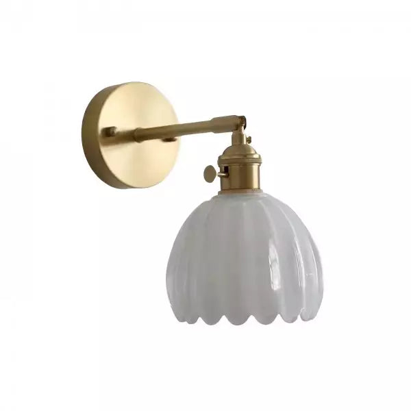 Retro Tulipe en Verre | Applique Murale en Verre en Forme de Bouton de Fleur Rétro