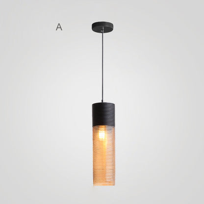 Suspension Renord, Verre Soufflé, Style Scandinave, Noir & Ambre