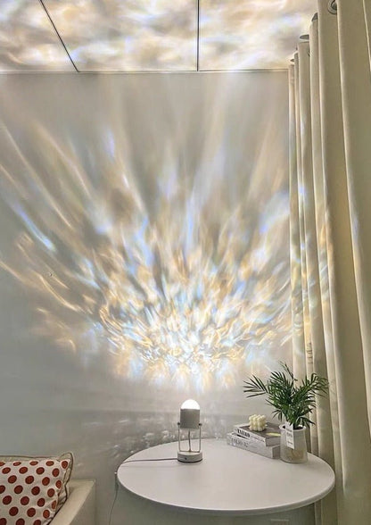 Lampe Effet Ondes d’Eau, Ambiance LED, Aluminium