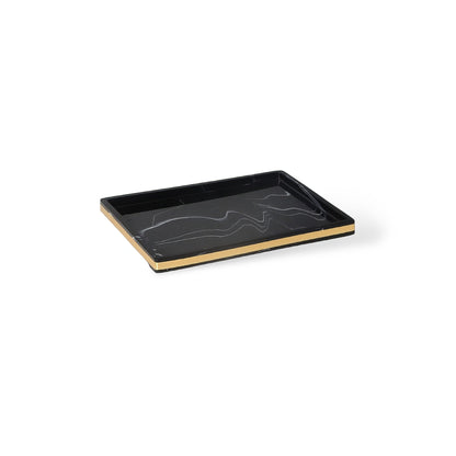Ensemble d’Accessoires de Salle de Bain 8 Pièces – Élégance Noire et Dorée pour un Look Hôtelier
