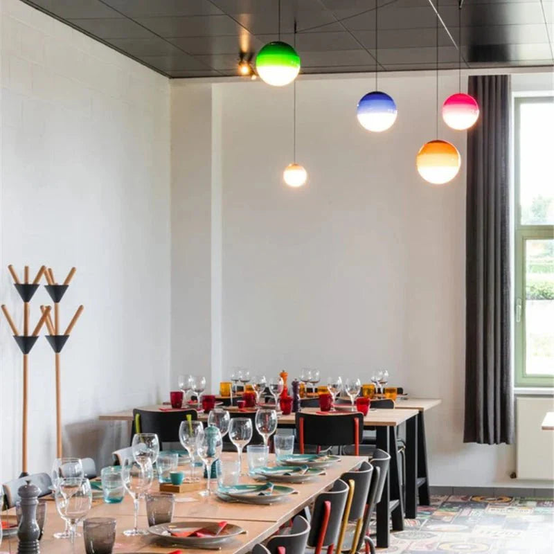 Seven Colour – Suspension en Verre Dégradé Multicolore Élégant