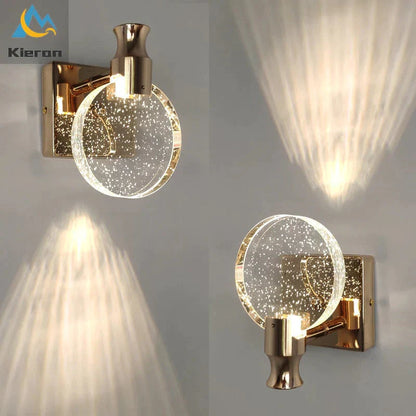 Applique Murale LED Cristal Moderne Salle de Bain