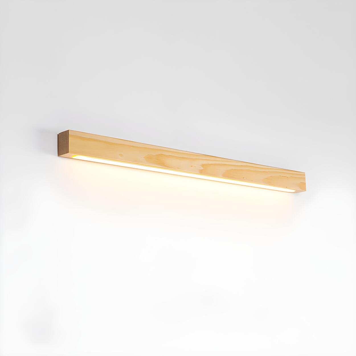 Applique Murale LED Linéaire en Bois Moderne