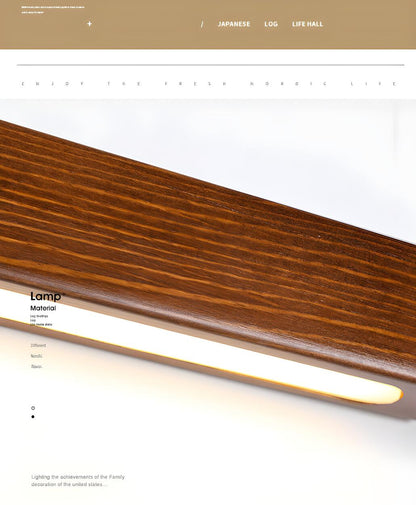 Applique Murale LED Linéaire en Bois Moderne