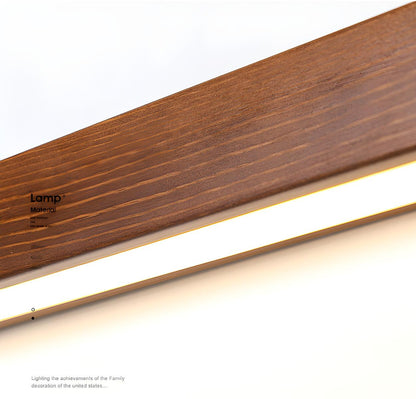 Applique Murale LED Linéaire en Bois Moderne