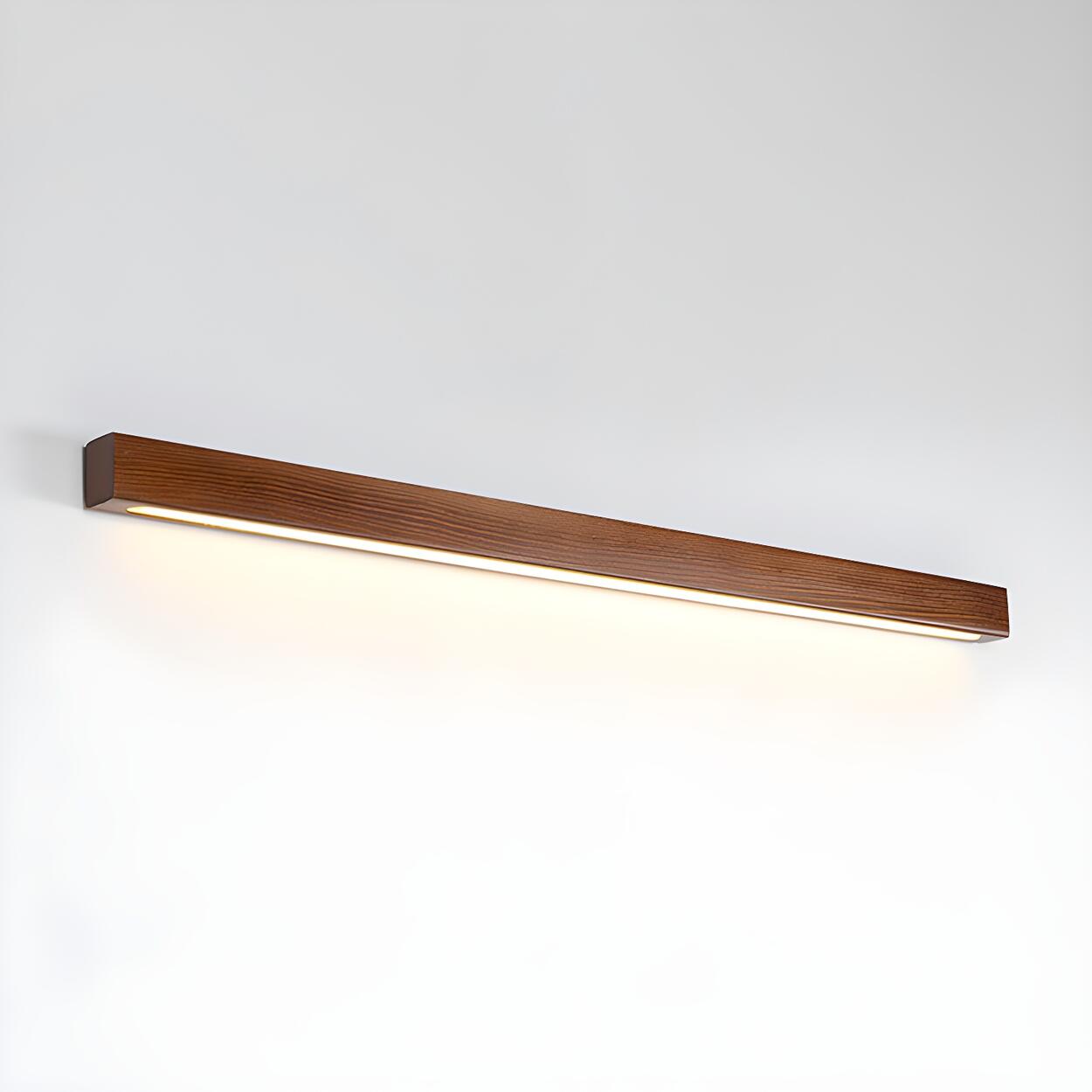 Applique Murale LED Linéaire en Bois Moderne