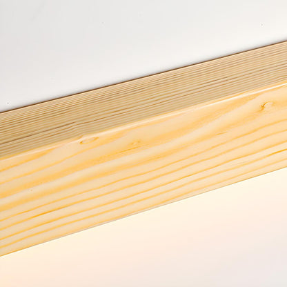 Applique Murale LED Linéaire en Bois Moderne
