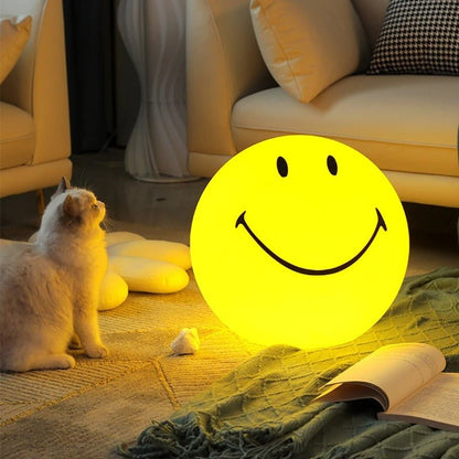 Veilleuse Smiley LED Rechargeable avec Commande Tactile