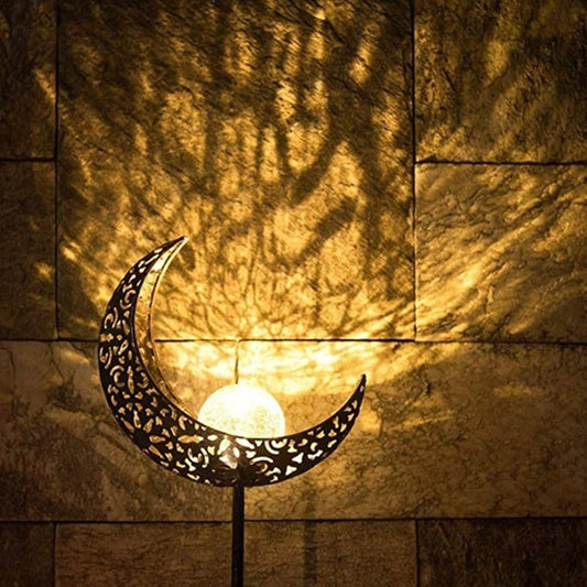 Lampe solaire extérieure demi-lune – décoration de jardin étanche
