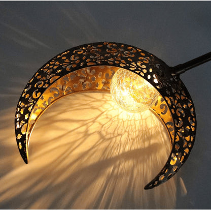 Lampe solaire extérieure demi-lune – décoration de jardin étanche