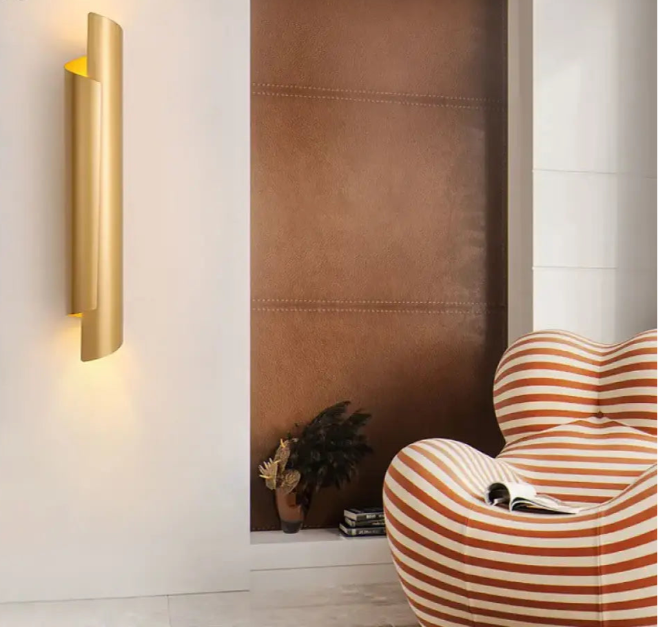Applique Murale LED Moderne Sophistiquée Luminaire Doré Éclatant