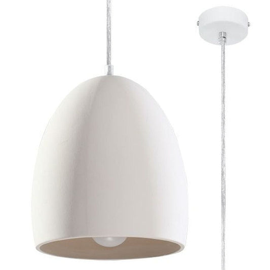 Suspension Céramique Blanche – Design Moderne