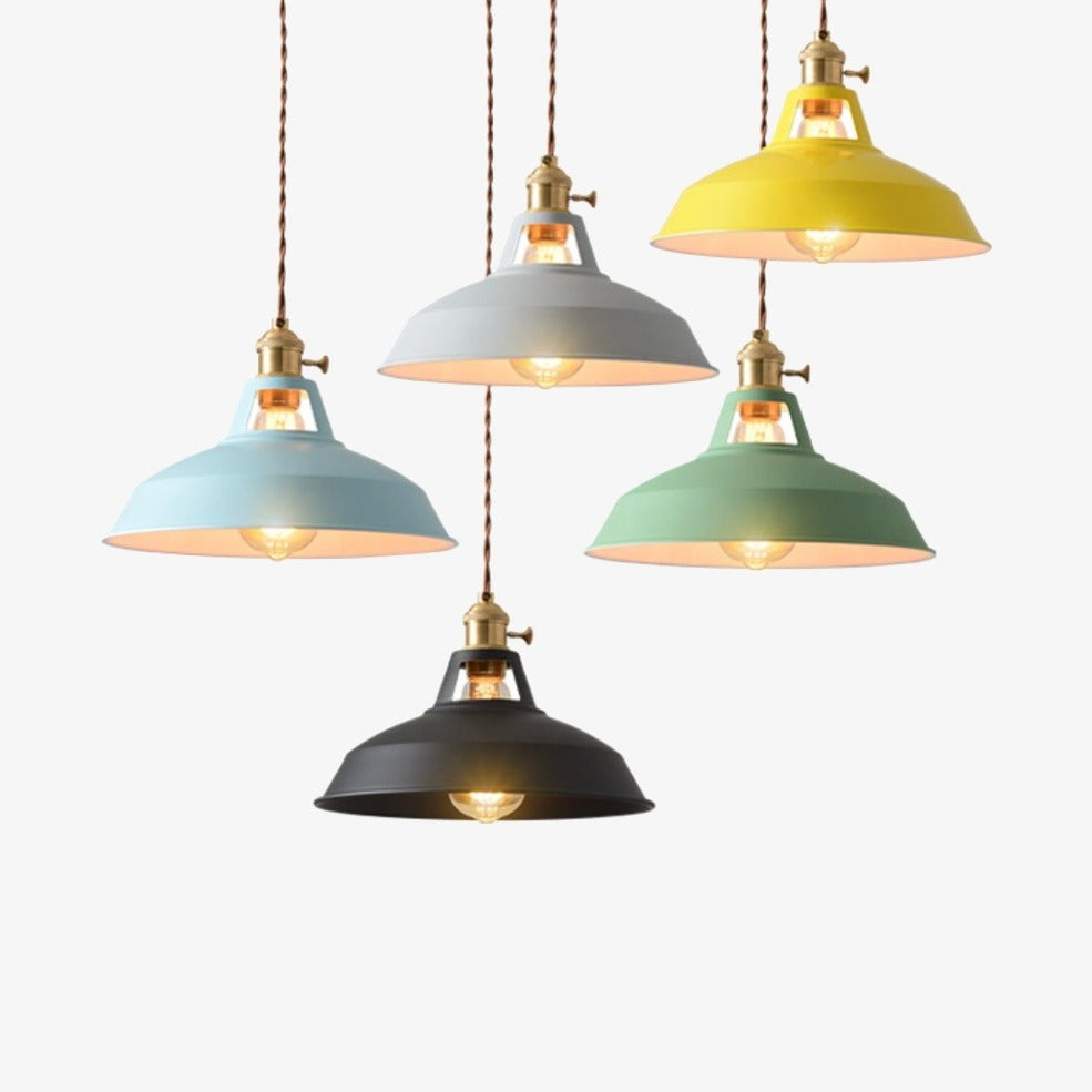 Suspension LED Design en Métal Coloré Loft | Éclairage Industriel et Moderne