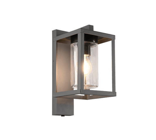 Applique Murale Extérieure Verre et Aluminium Anthracite