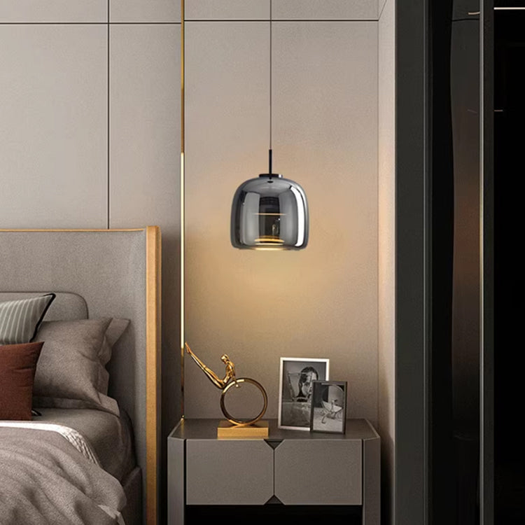Suspension Nordique en Verre Noir | Design Élégant et Moderne