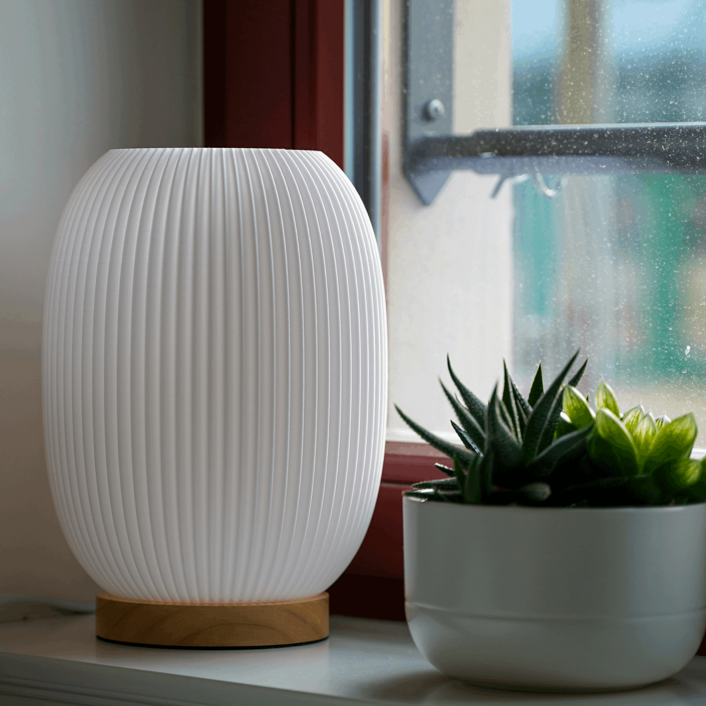 Lampe LED Ovale Design Scandinave Ambiance Tamisée