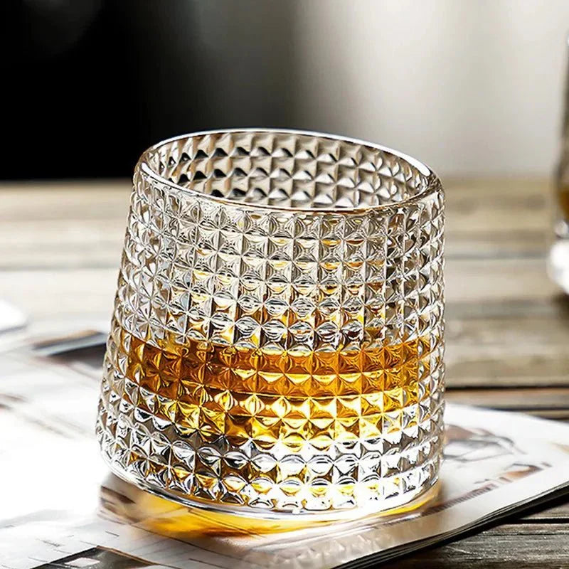 Verre à Whisky avec Effet Ondulé Texturé