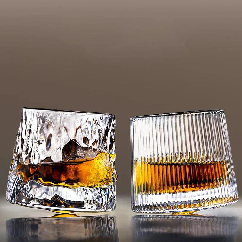 Verre à Whisky avec Effet Ondulé Texturé