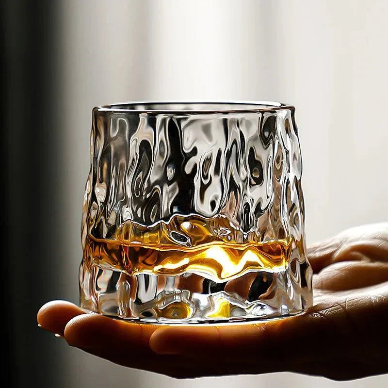 Verre à Whisky avec Effet Ondulé Texturé