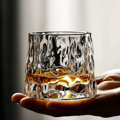 Verre à Whisky avec Effet Ondulé Texturé